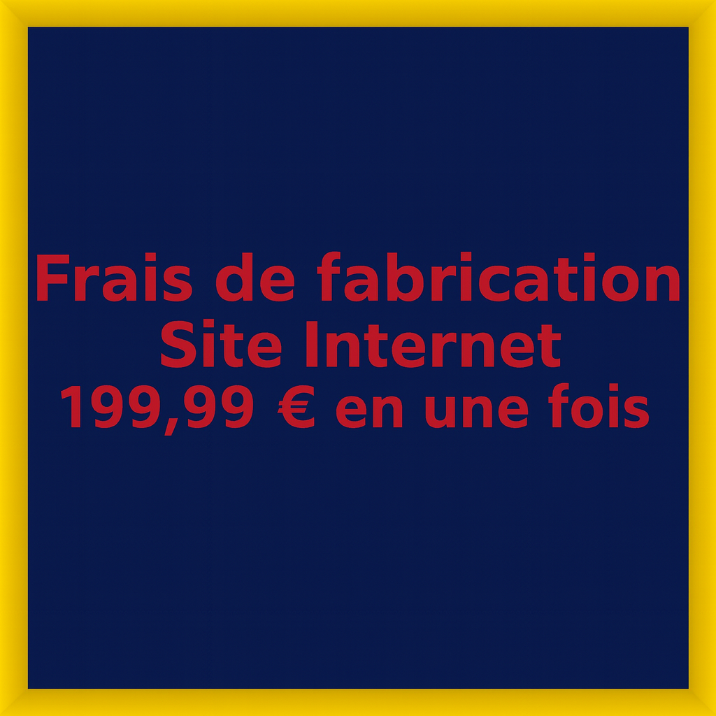 Frais de fabrication site Web